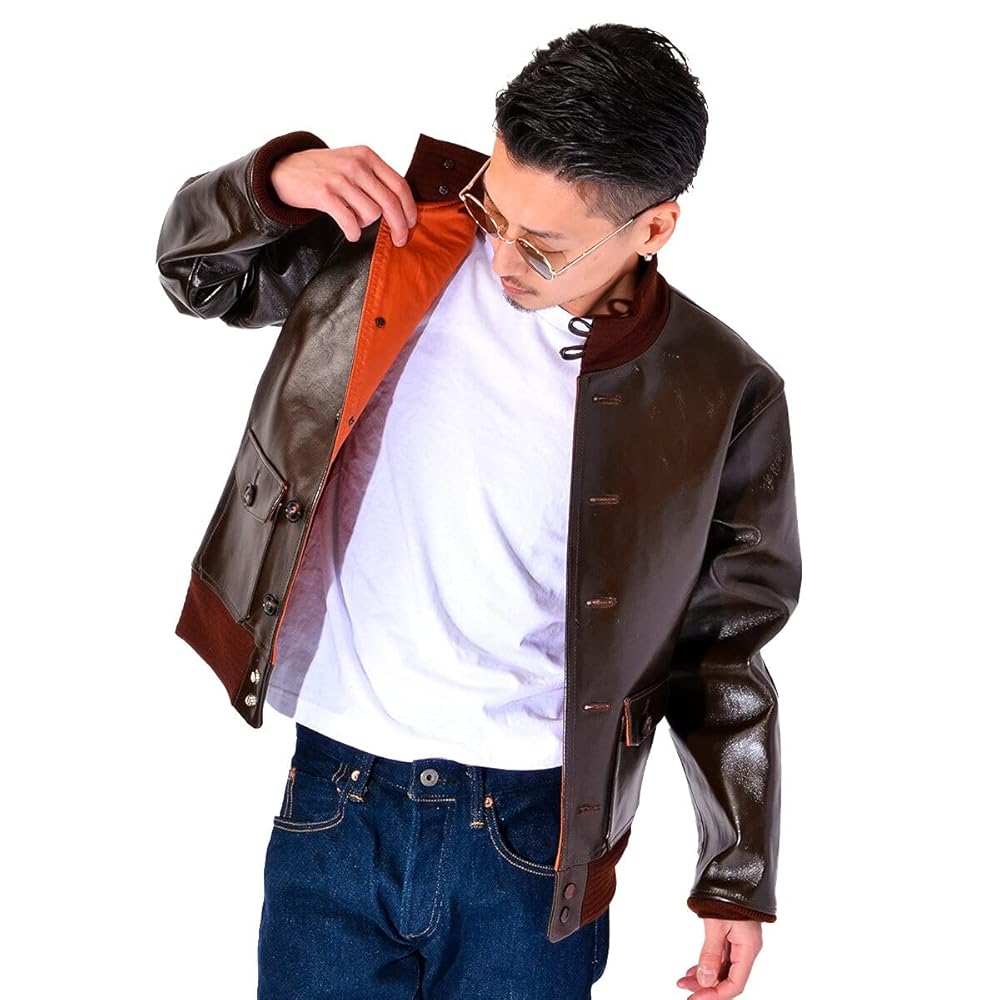 Amazon | [ダブル ヘリックス] レザージャケット 本革 馬革
